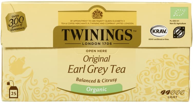 Earl Grey Tea Økologisk 25pos Twinings 25 stk