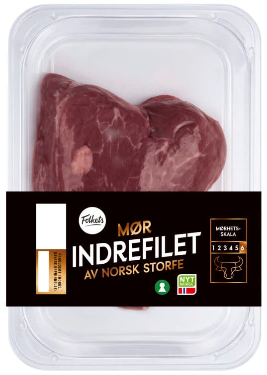 Storfe Indrefilet skivet Ca350g Folkets