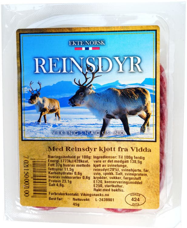 Reinsdyrpølse 45g Vikingsnacks