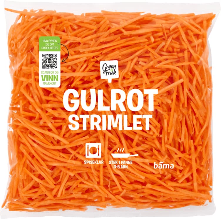 Gulrot Strimlet 300g Grønn&Frisk