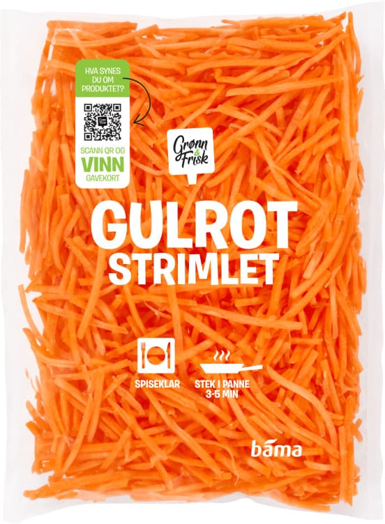 Gulrot Strimlet 150g Grønn&Frisk