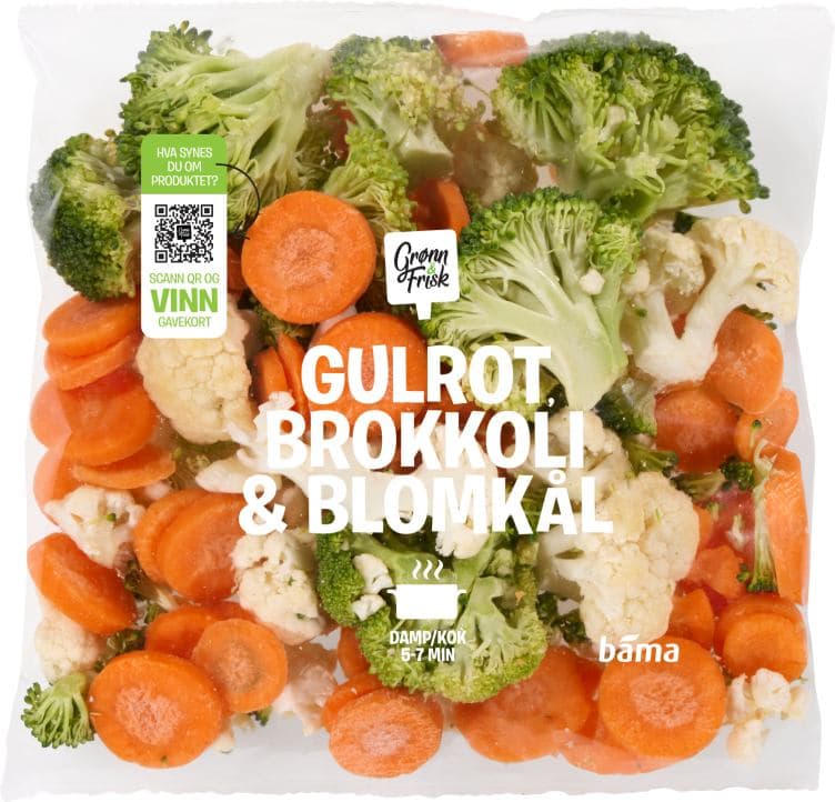 Gulrot, Brokkoli Blomkål 300g