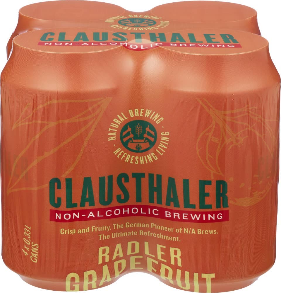 Clausthaler Radler Grapefruit 4 x 0,33l, 1,32 l 1000 ml