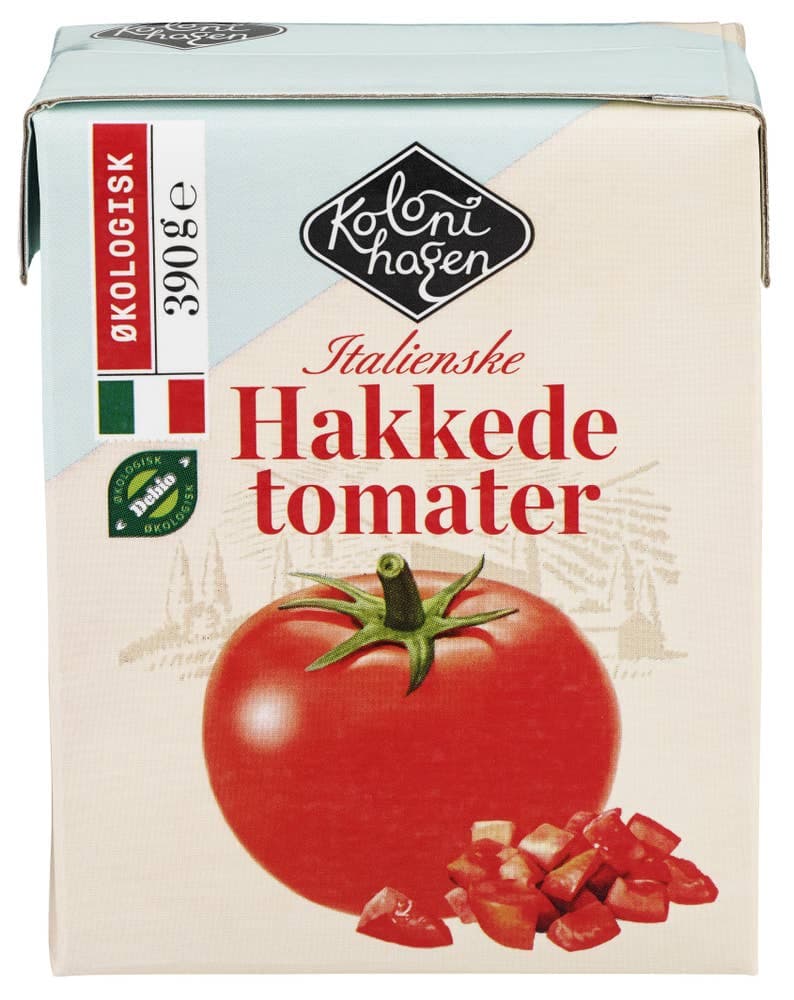 Tomater Hakkede Økologisk 390g Kolonihagen