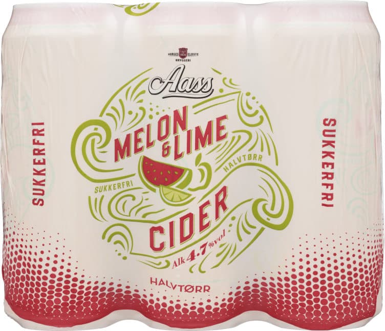 Aass Cider Melon&Lime Sukkerfri 0,5lx6 boks 3000 ml