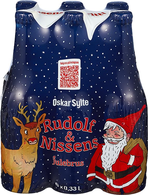 RUDOLF & NISSENS JULEBRUS 6 X 0.33 l Oskar Sylte 1980 ml