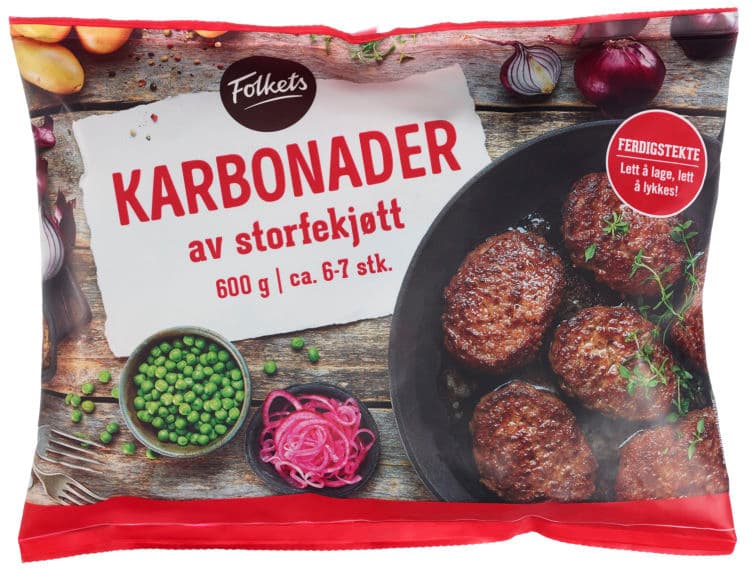 Karbonader Av Storfekjøtt 600g Folkets