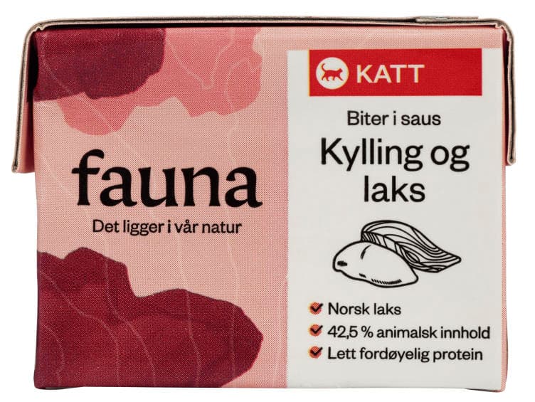 Fauna Katt Våtfor Kylling&Laks 90g