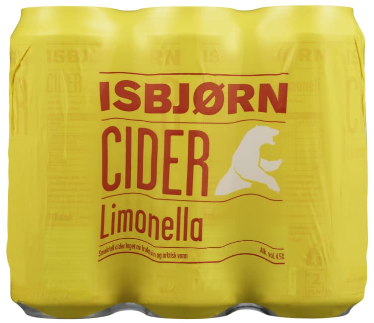 Mack Isbjørn Cider Limonella 0,5lx6 boks 3000 ml