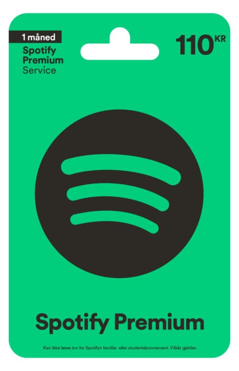 Spotify Gavekort Kr 110 Norway