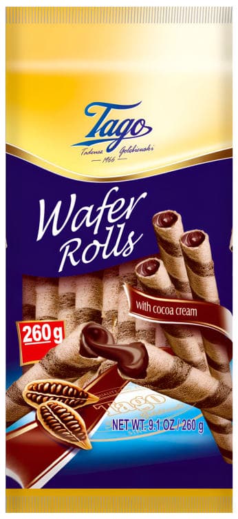 Vaffelrull m/Sjokolade 260g Tago 260 g