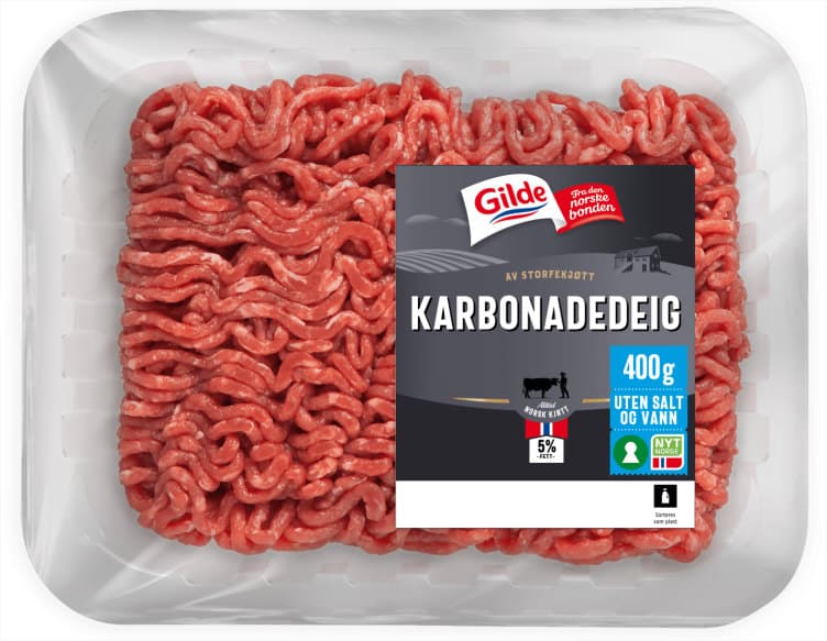 Karbonadedeig u/Salt og Vann 400g Gilde 400 g