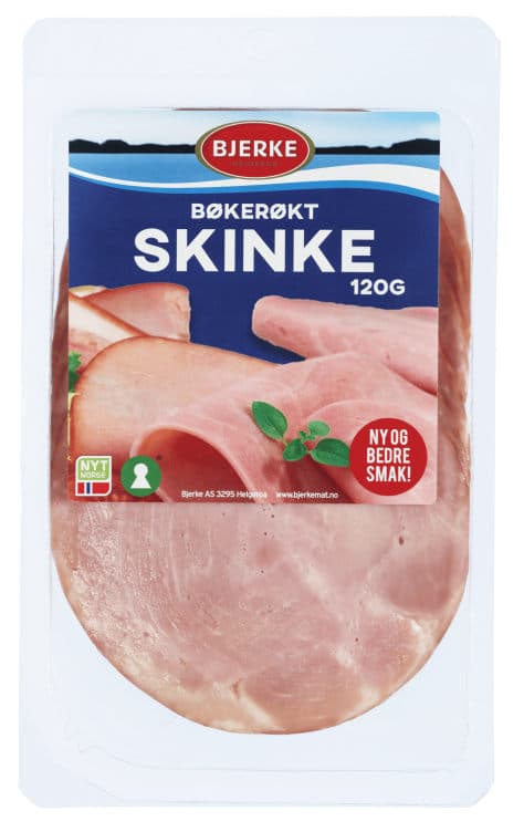 Skinke Bøkerøkt skivet 120g Bjerke 120 g