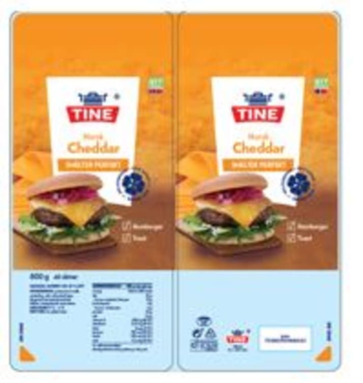 Cheddar Norsk Burgerost 800g Tine 800 g
