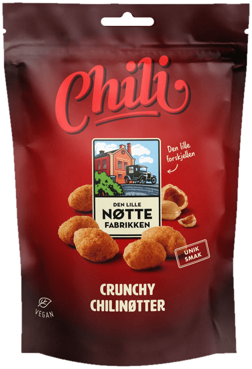 Chilinøtter 160g Den Lille Nøttefabrikken