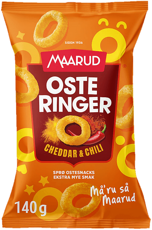 Ostepop cheddar og osteringer cheddar chili