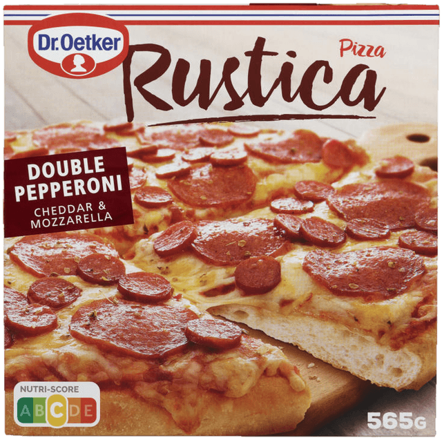 Rustica Pizza Double Pepperoni 565g Dr.Oetker