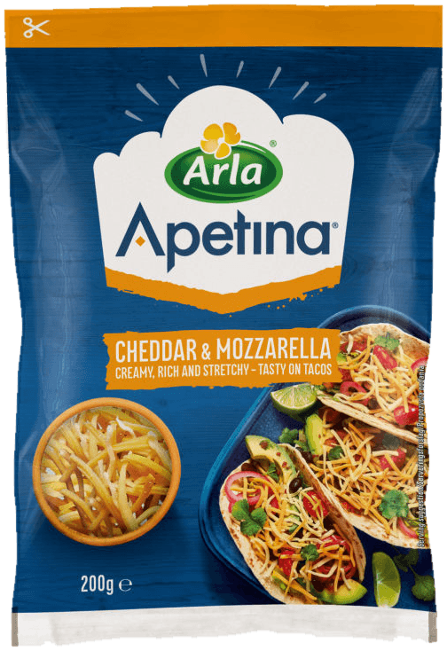 Cheddar&Mozzarella 200g Apetina