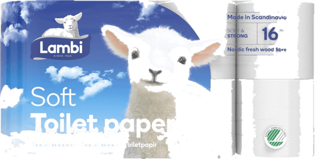 Toalettpapir Hvit 16rl Lambi