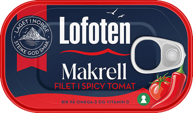 Makrell i Tomat Spicy 110g Lofoten