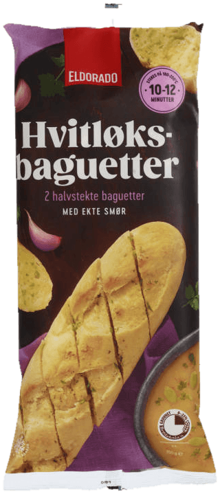 Hvitløksbaguetter 2pk 350g Eldorado