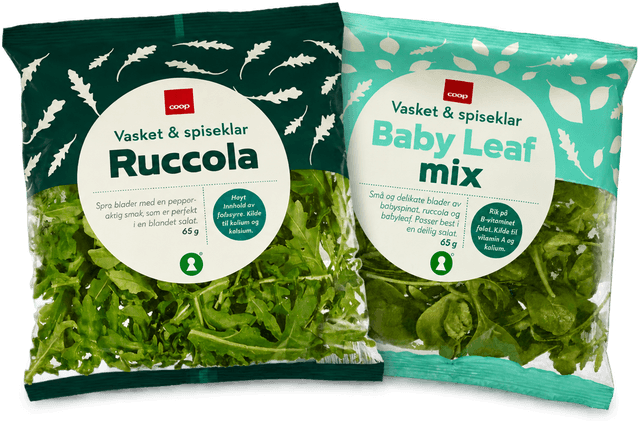 Coop vasket salat babyleaf/ruccola