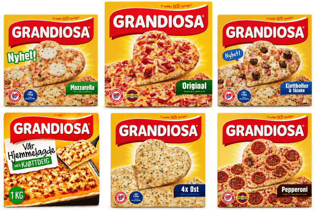 40 % på Grandiosa pizza