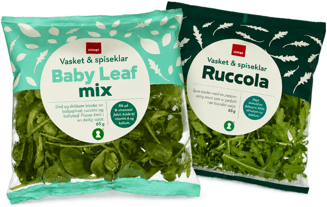 Coop vasket salat babyleaf/ruccola