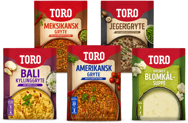Et stort utvalg toro supper og gryter
