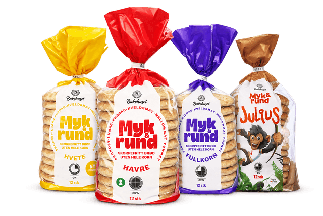 Myk og rund havre, hvete, fullkorn og julius