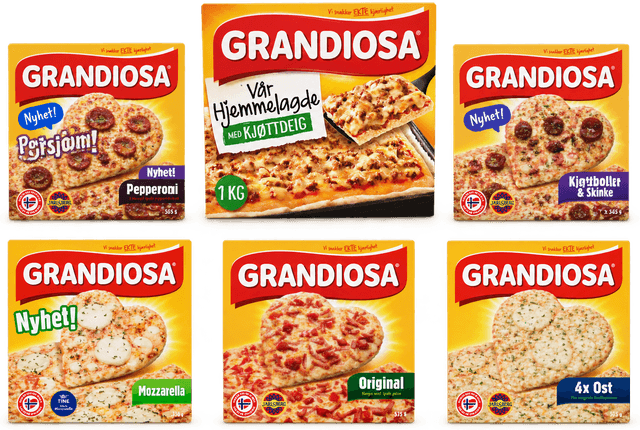 40 % på Grandiosa pizza