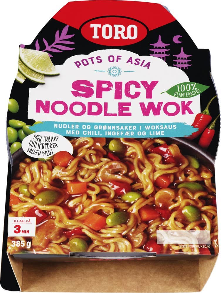 Toro Spicy Noodle Wok Chili og Ingefær 385g