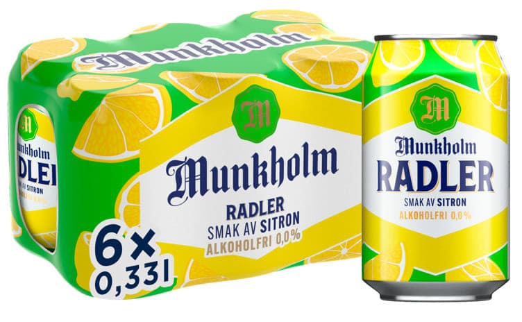 Munkholm Radler Sitron 0,33lx6 boks 1980 ml
