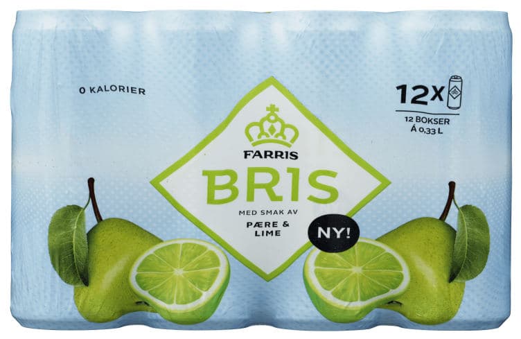 Farris Bris Pære & Lime 12x0,33l boks 3960 ml