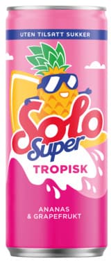 Solo Super Tropisk Ananas og Grapefrukt 330ml boks