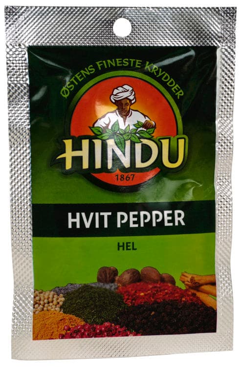 Pepper Hvit Hel Pos 12g Hindu