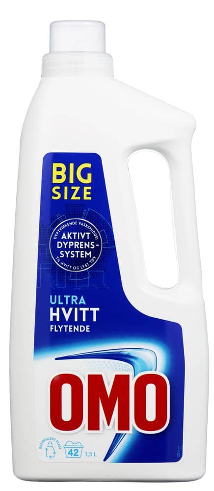 Omo Ultra Hvitt Flytende Big Size 1,5l 42 stk