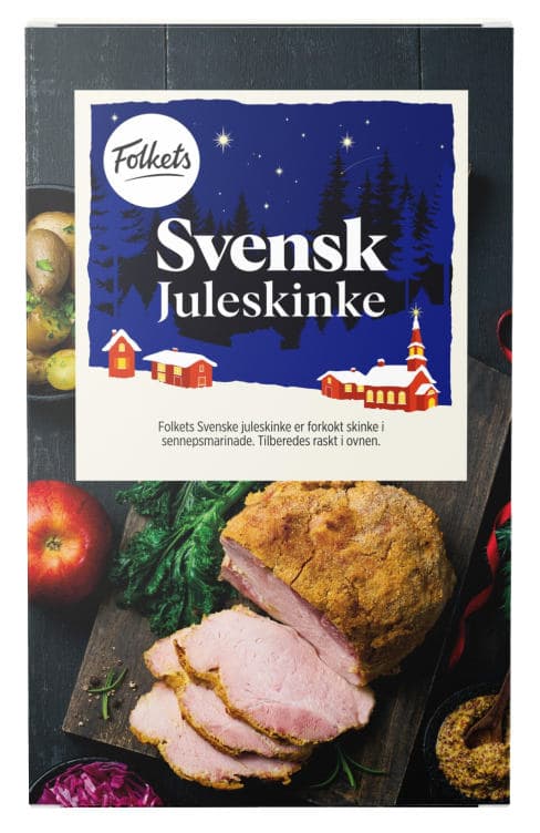 Svensk Juleskinke Sennepsmarinade ca 1,1kg Folkets