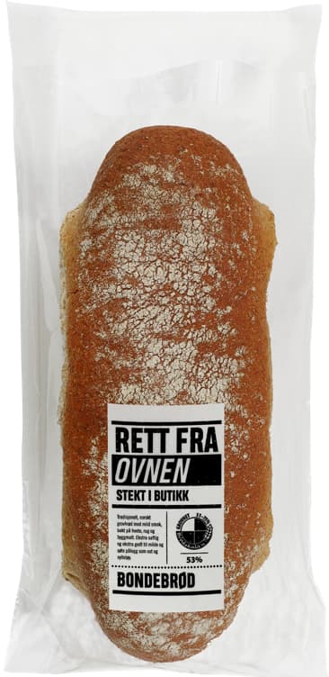BONDEBRØD Rett fra ovnen 750 g Kløverbakeriet