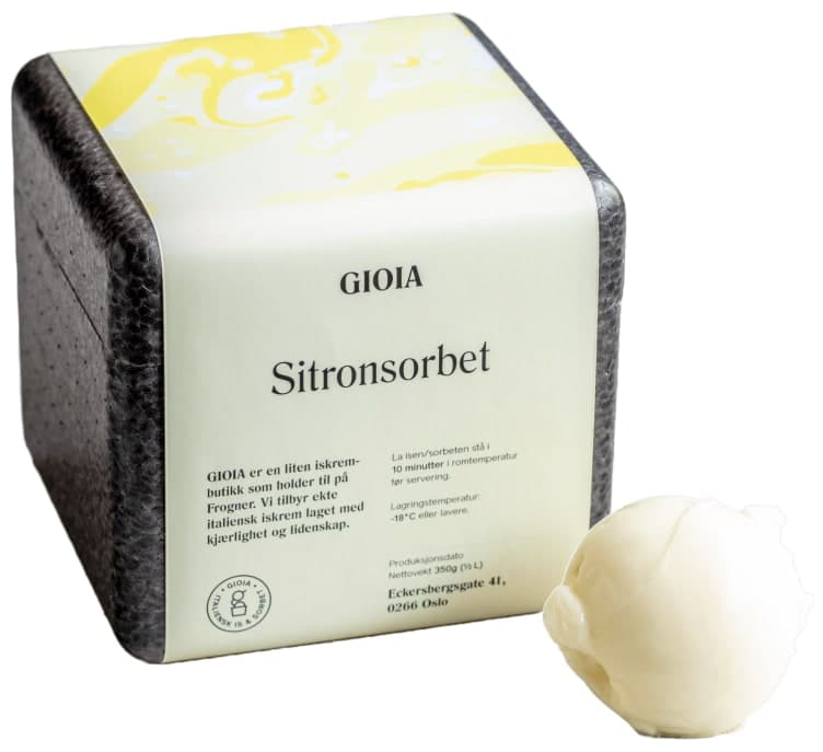 Sitronsorbet 500ml Gioia