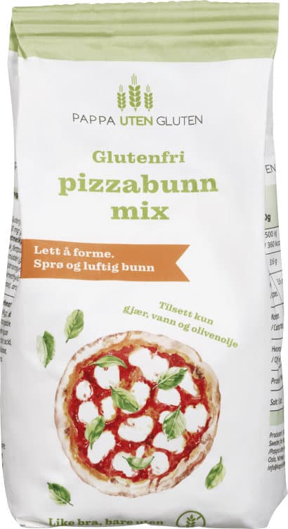Pizzabunn Mix Glutenfri 350g Pappa Uten Gluten