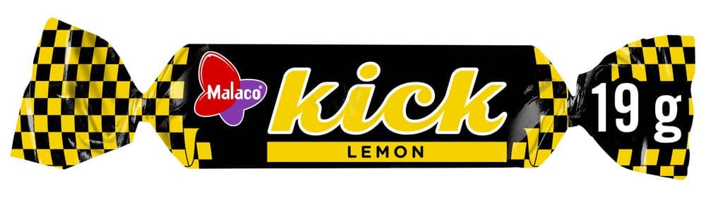 Malaco Kick Sitron Lakrisstang 19g