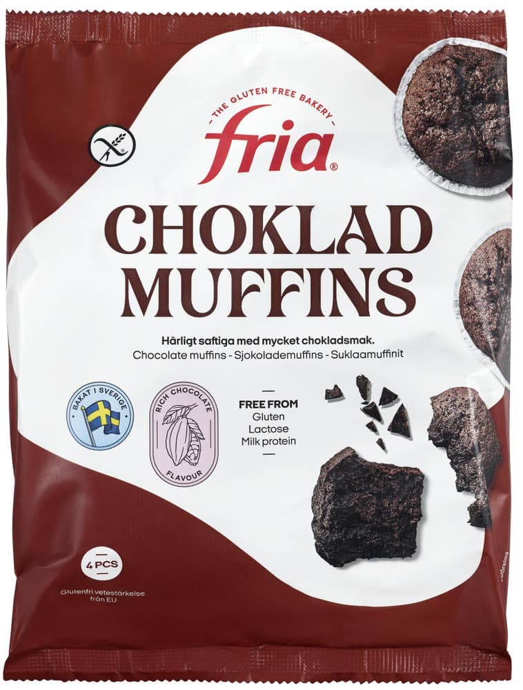 Fria Sjokolademuffins 4 stk, 240 g
