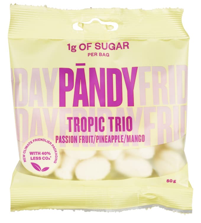 Candy Tropic Trio uten Sukker 50g Pändy