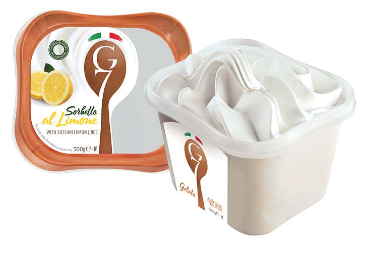 G7 Iskrem Vegansk Sitron Sorbet 1l