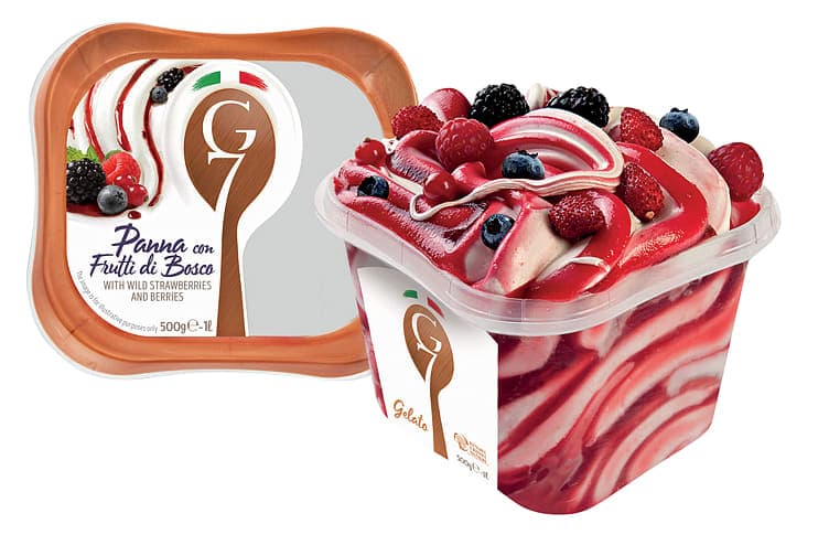 G7 Iskrem Panna Con Frutti Di Bosco 1l