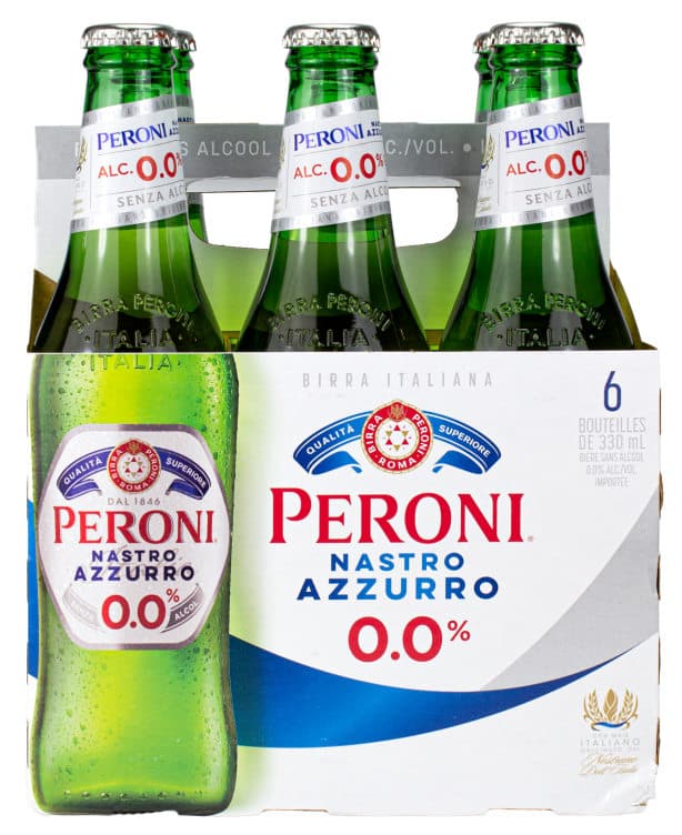 Peroni Nastro Azzurro 0,0% 0,33lx6 flaske 1980 ml