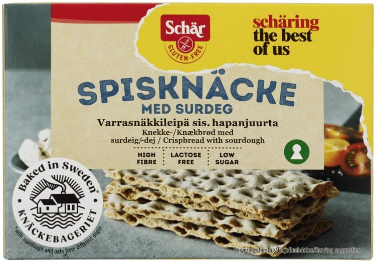 Knekkebrød med Surdeig Glutenfri 130g Schär