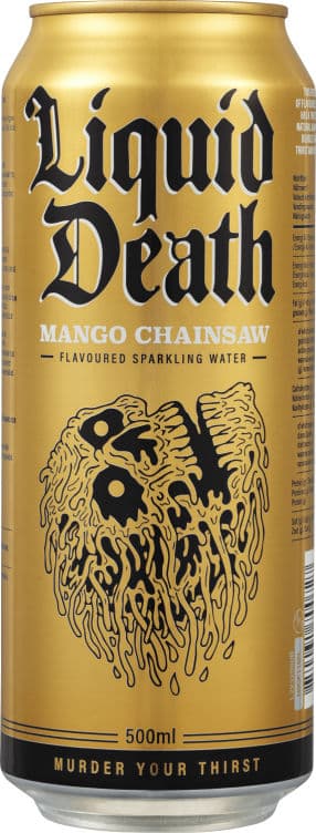 Liquid Death Mango Chainsaw 500ml boks