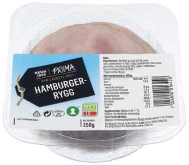 Hamburgerrygg 250g Prima